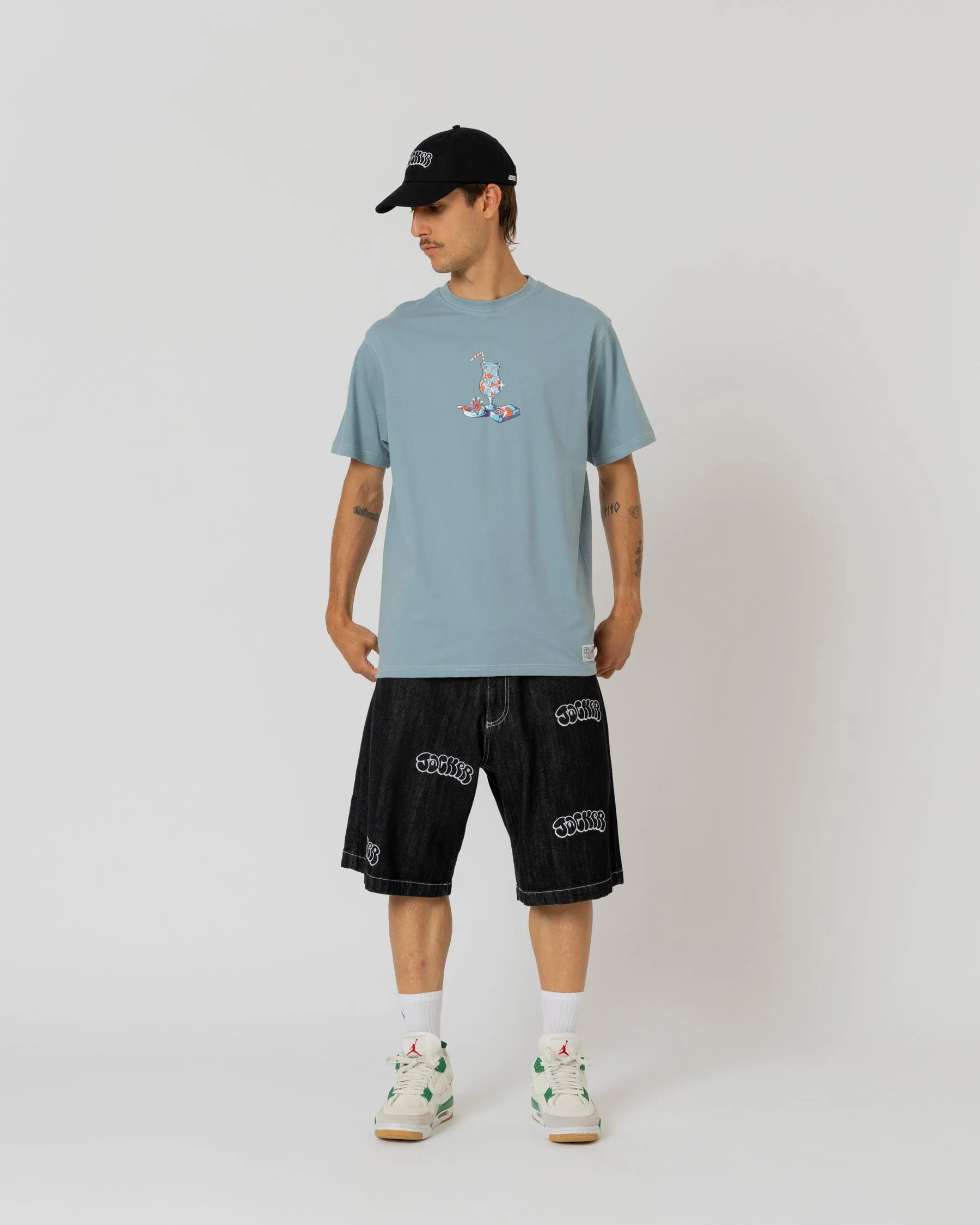 DINA COCKTAIL T-SHIRT - BLUE