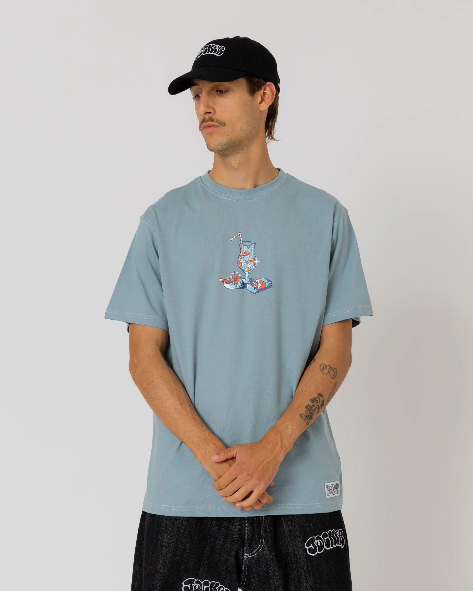 DINA COCKTAIL T-SHIRT - BLUE