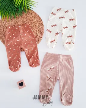 Kelebek Kakorse 3'lü Pantolon Set-KAHVE KP
