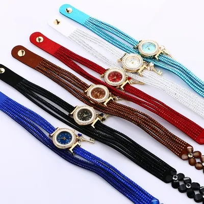 Montre femme Bracelet Floral turquoise